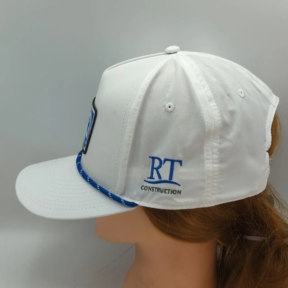 BOR The Tour RT Construction Hat Cap White Rope Snapback Pukka Adjustable